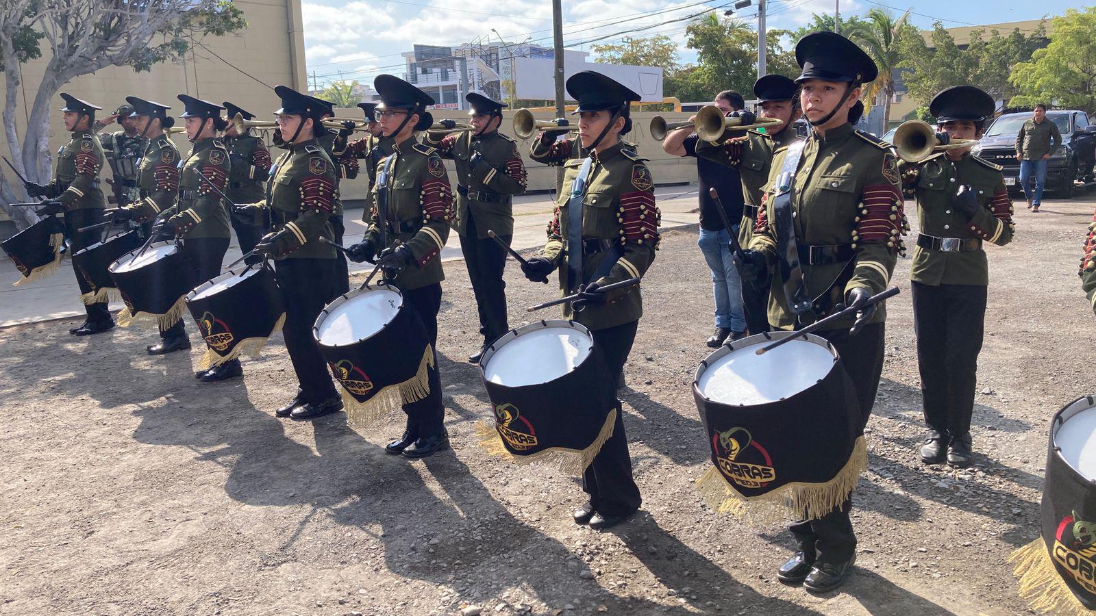 $!En el evento se realizaron los honores a la bandera.