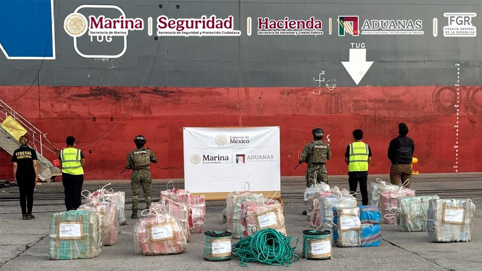$!Decomisan más de una tonelada de cocaína en el recinto portuario de Lázaro Cárdenas, Michoacán