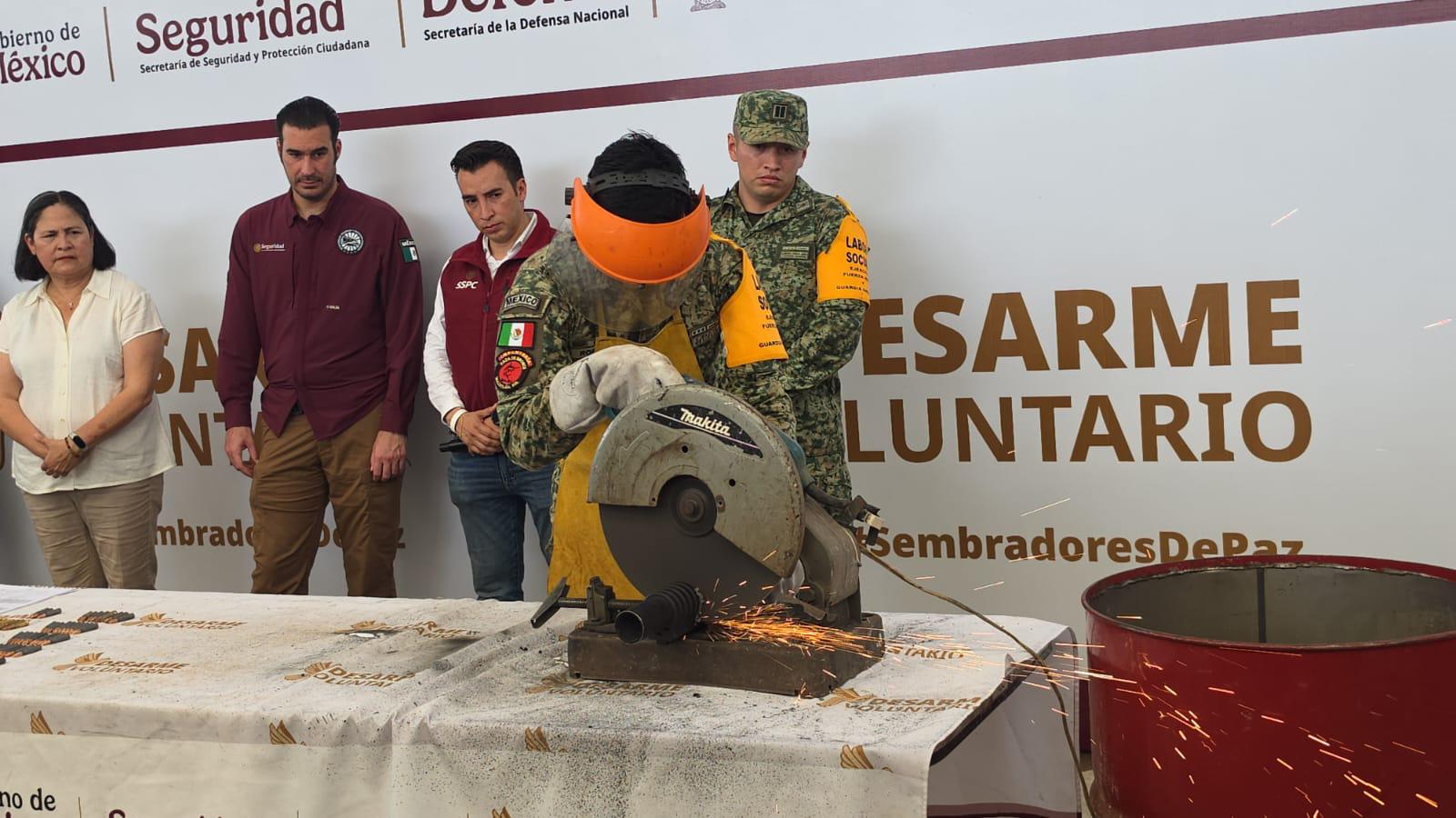 $!Programa de desarme voluntario ha retirado más de 260 mil artefactos del País, 5 mil en Sinaloa