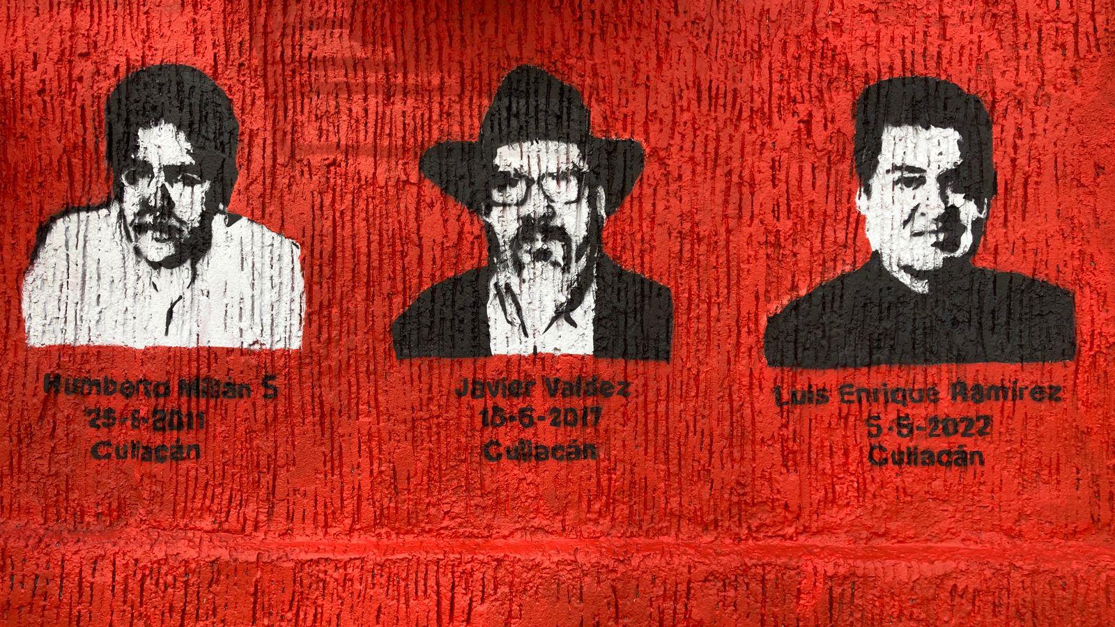 $!Mural en Mazatlán exige justicia para Gregorio Rodríguez y periodistas asesinados en Sinaloa