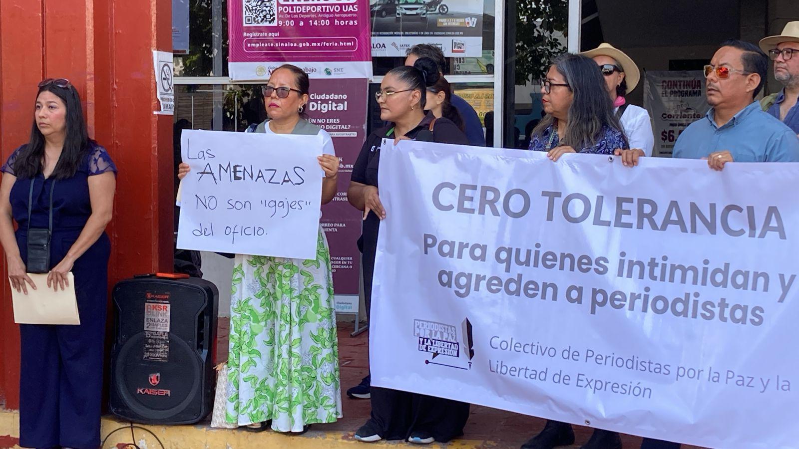 $!Realizan manifestación en defensa de la libertad de expresión y en apoyo a periodista Sheila Arias