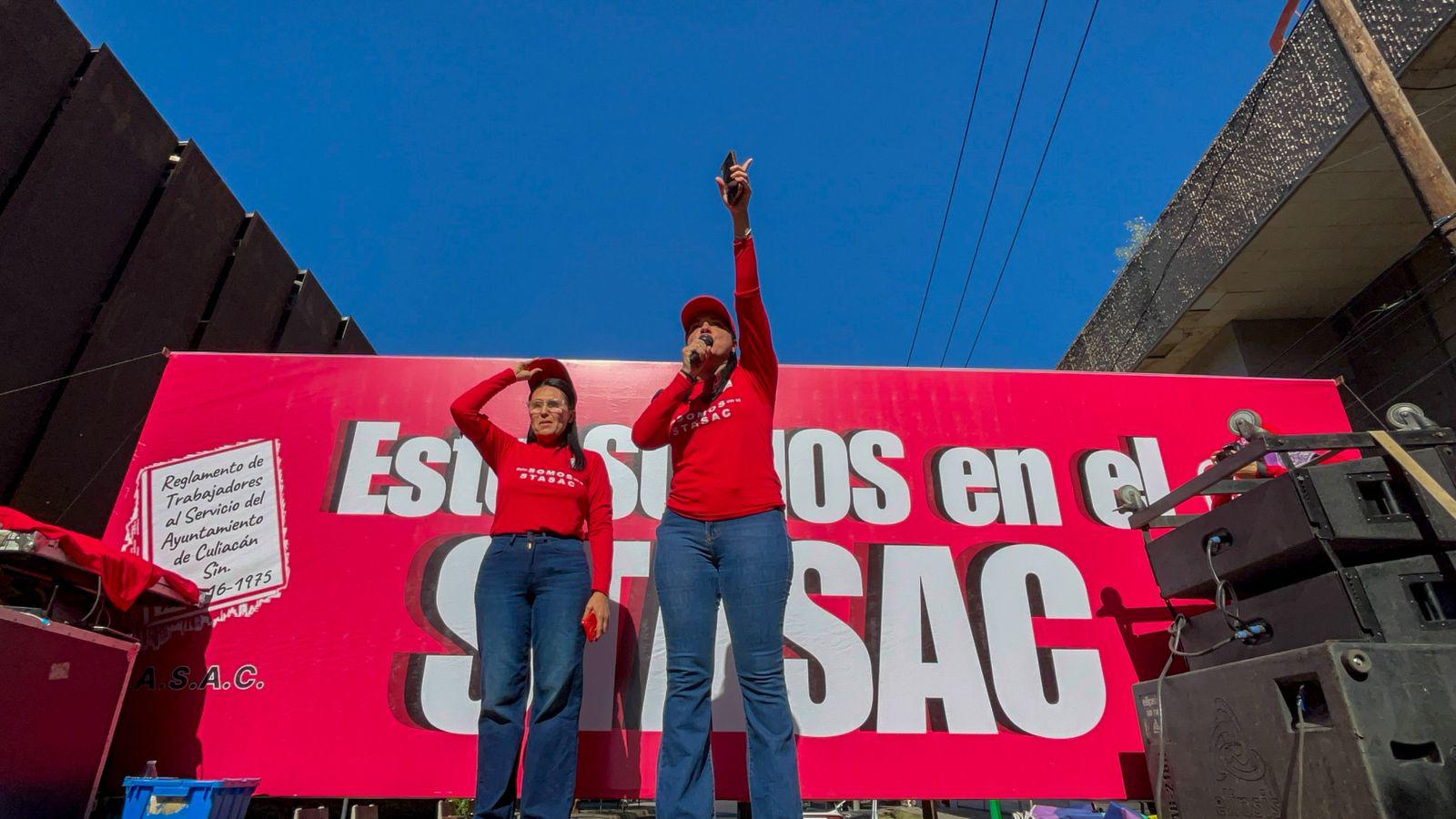 $!Marcha del Stasac arranca con luto por asesinato de su líder Homar Salas