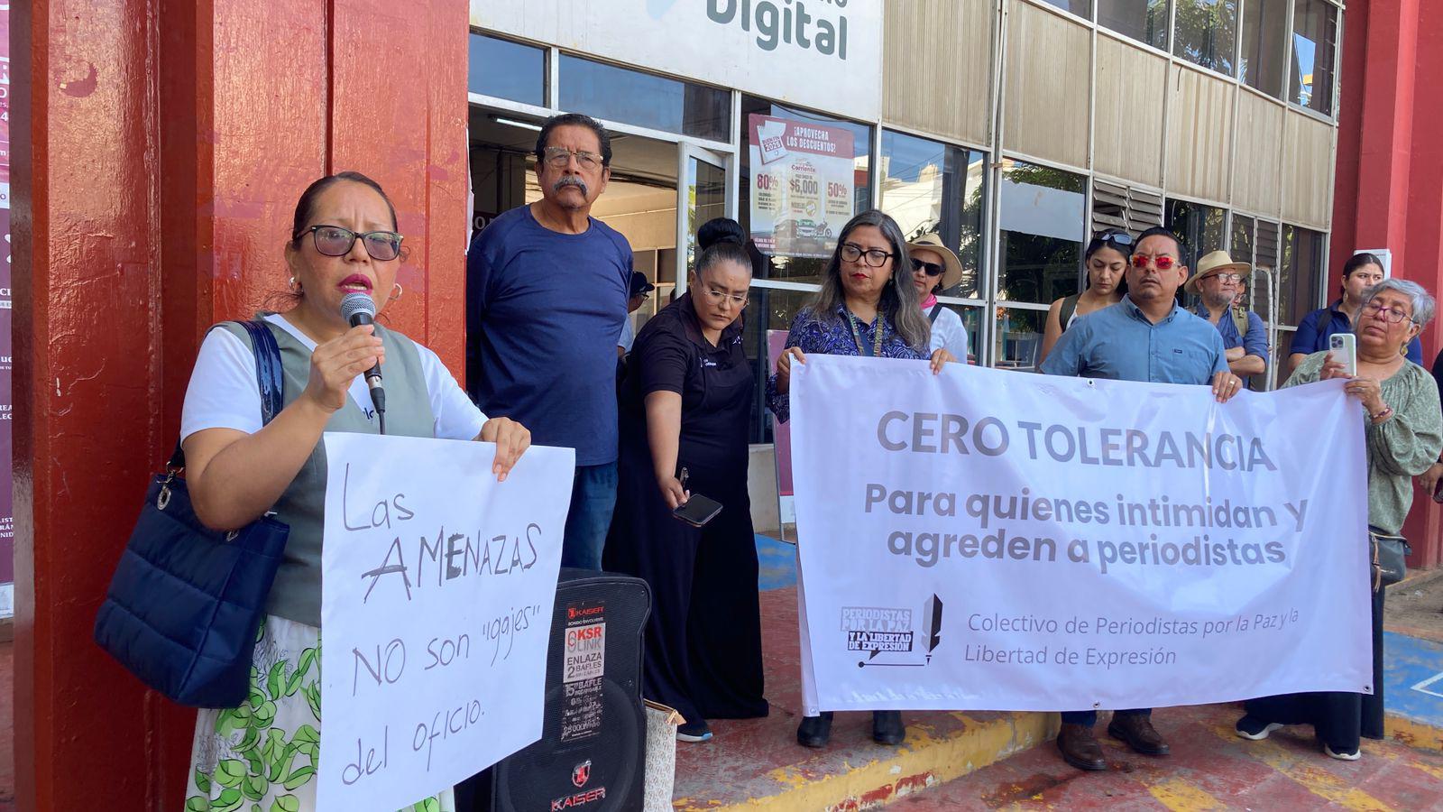 $!Realizan manifestación en defensa de la libertad de expresión y en apoyo a periodista Sheila Arias