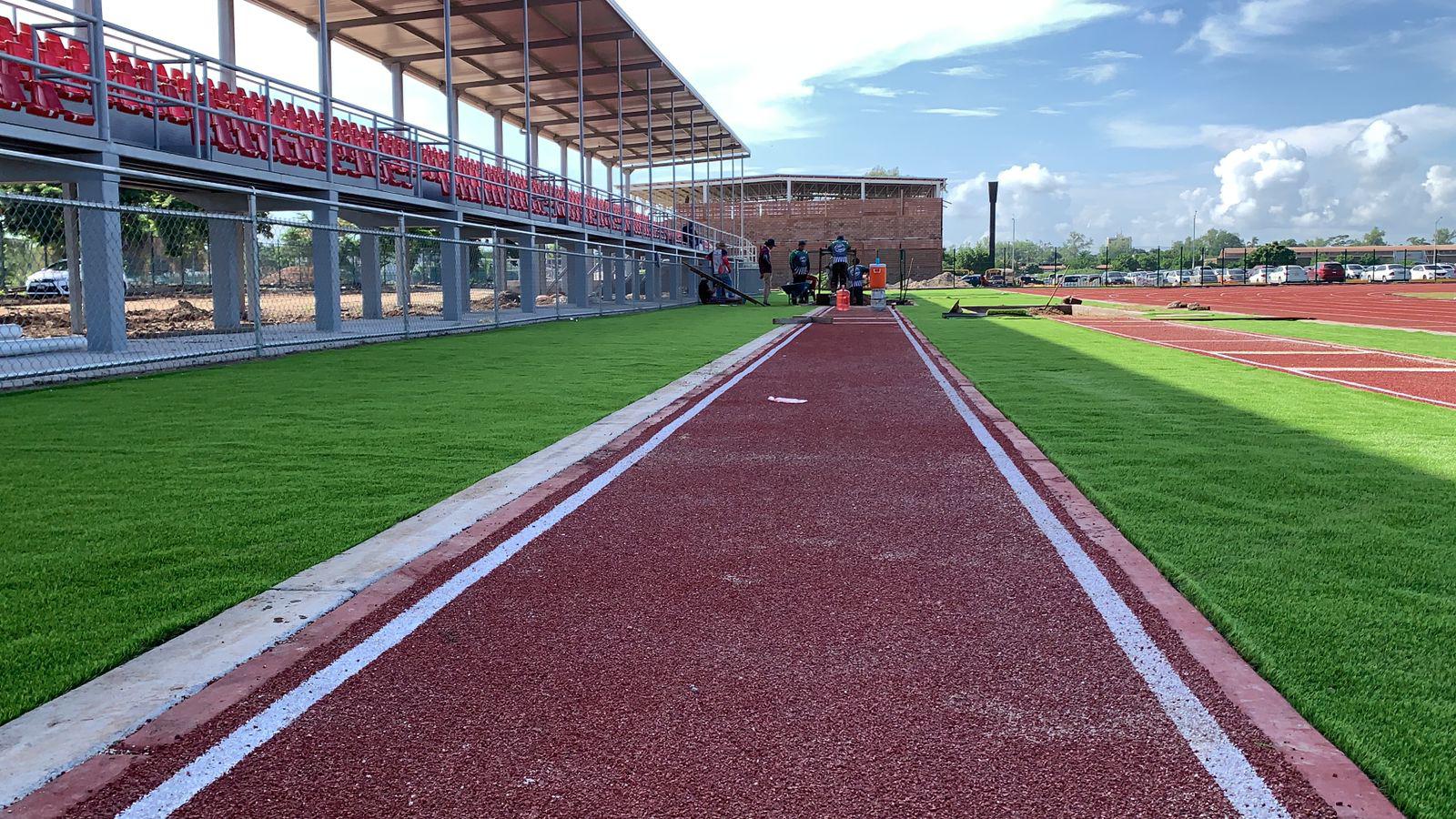 $!Gradas quedan listas en Centro de Atletismo de Culiacán