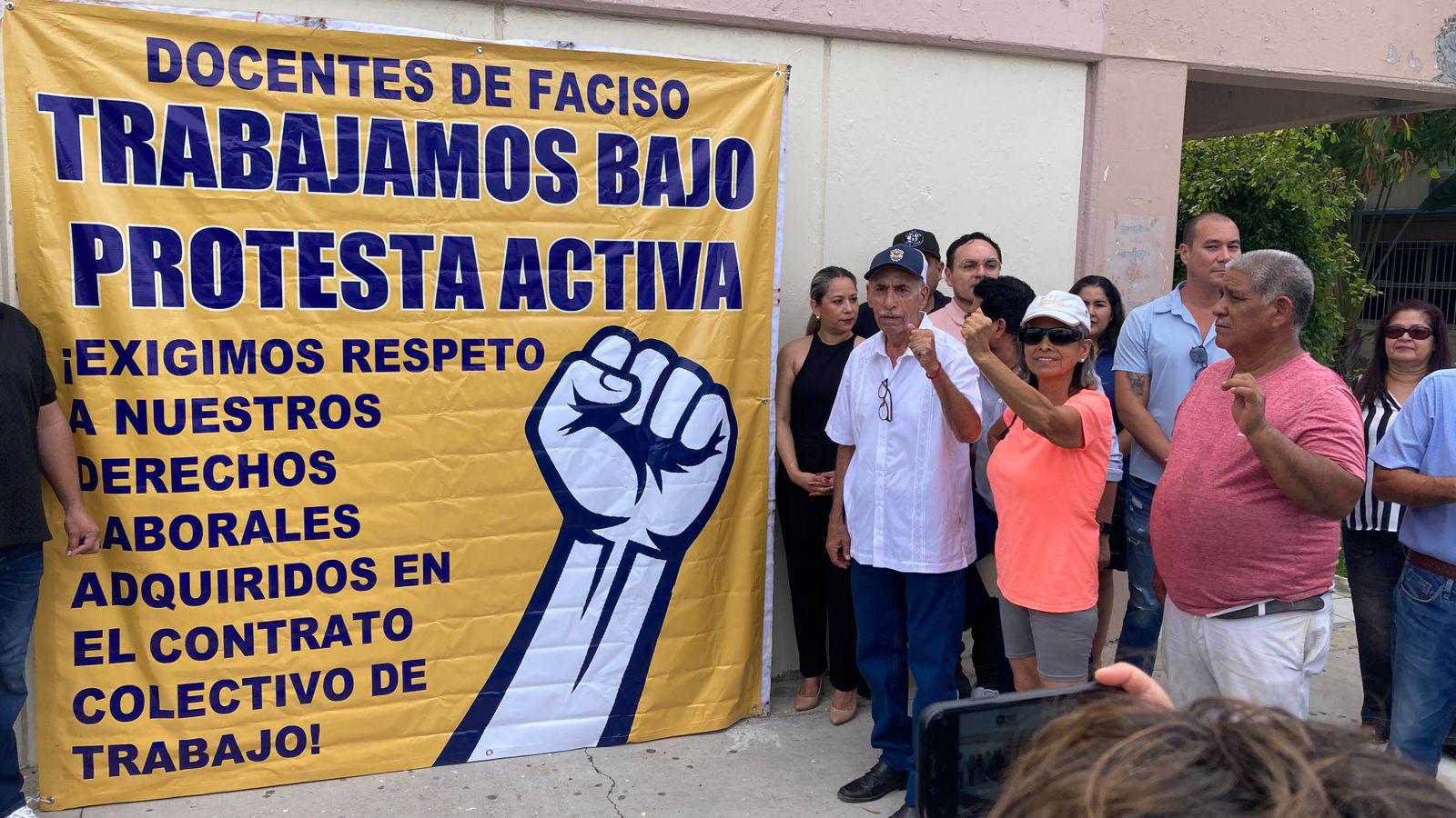 $!Personal docente de la Faciso trabaja bajo protesta activa para exigir respeto a sus derechos laborales