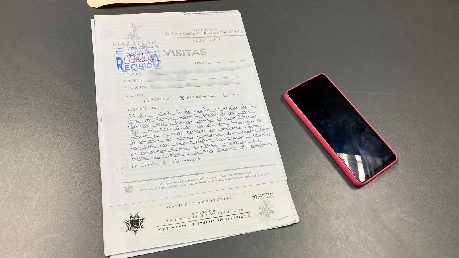 $!Familia de turistas denuncia abuso policial por golpes, robo y secuestro exprés, en Mazatlán