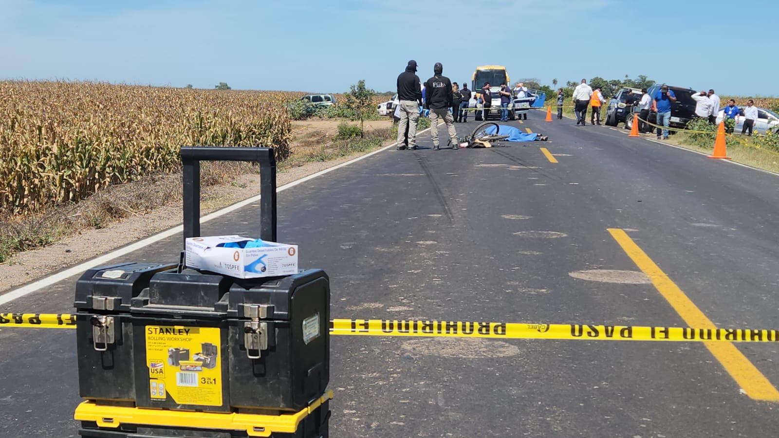 $!Muere adulto mayor tras ser atropellado en su bicicleta, en Navolato