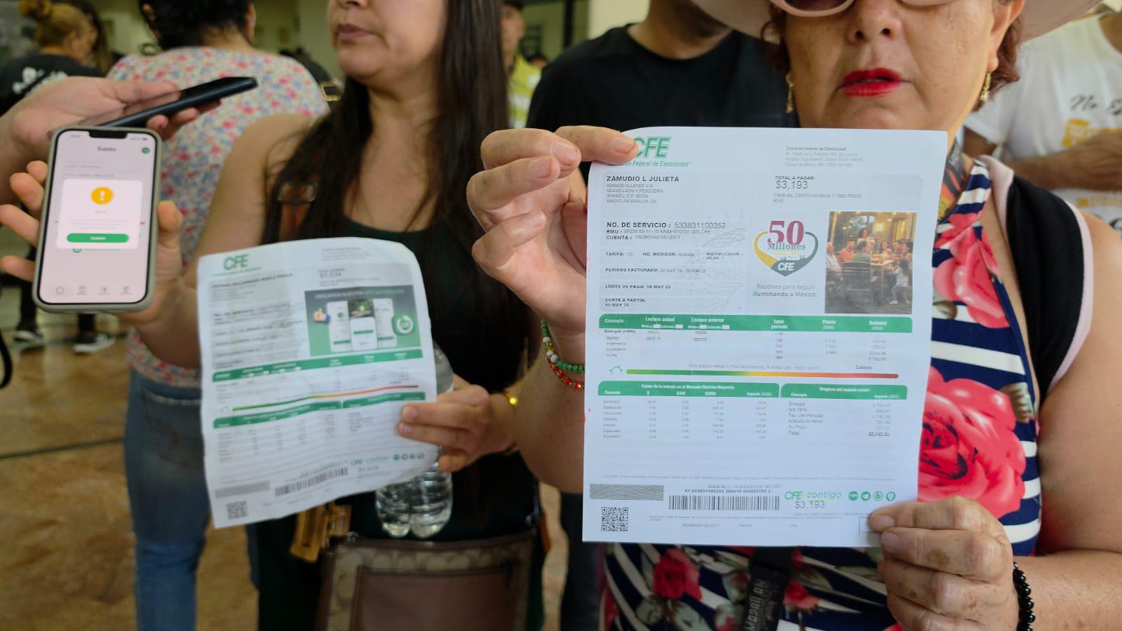 $!Protestan por altos cobros en la CFE Mazatlán