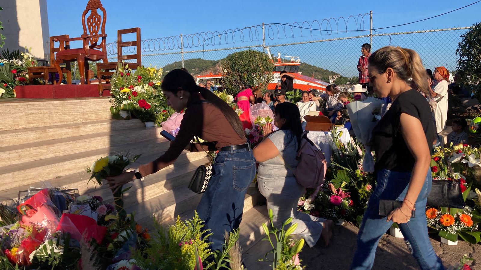 $!Realizan peregrinación y misa en La Puntilla en honor de la Virgen de Guadalupe