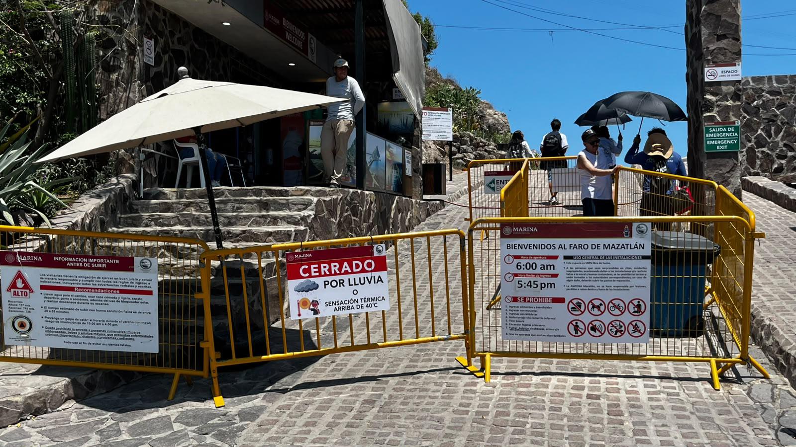 $!Cierra de nuevo ingreso al Faro de Mazatlán por las altas temperaturas