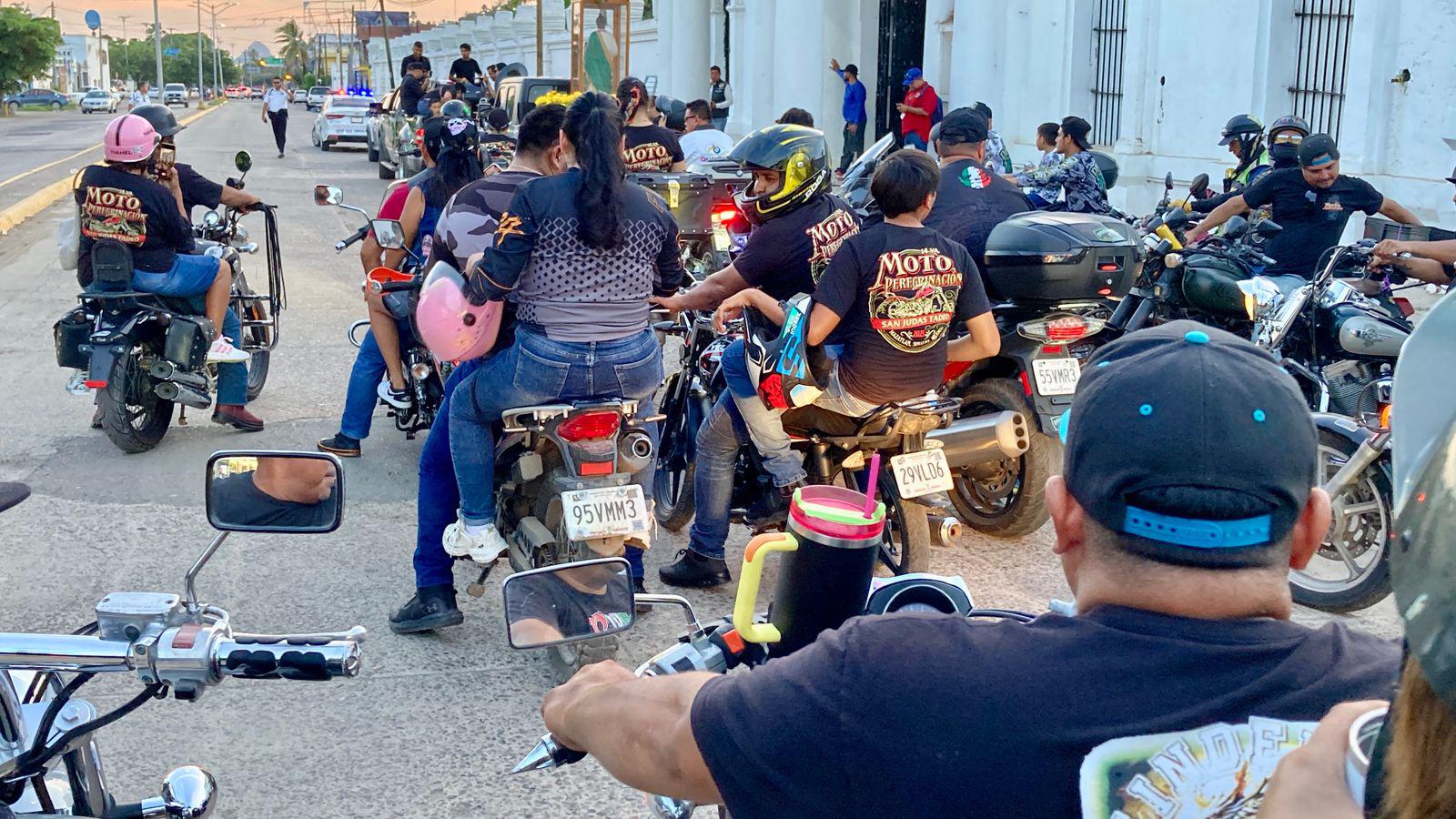 $!‘Bikers’ celebran peregrinación en honor a San Judas Tadeo en Mazatlán
