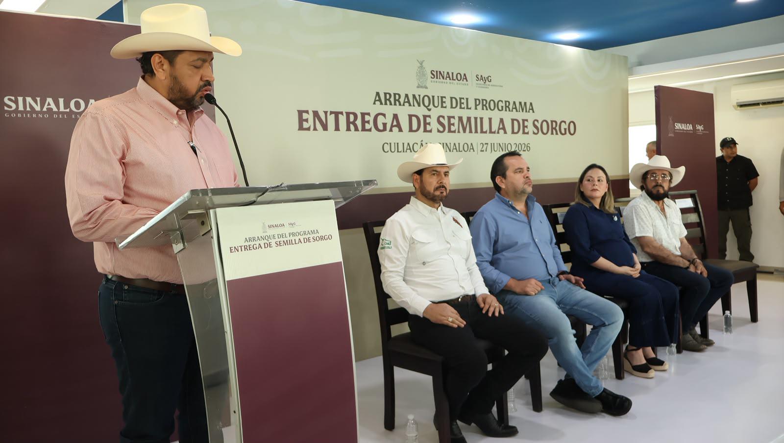 $!Gobierno de Sinaloa inicia entrega de semilla de sorgo, con inversión de $12.5 millones