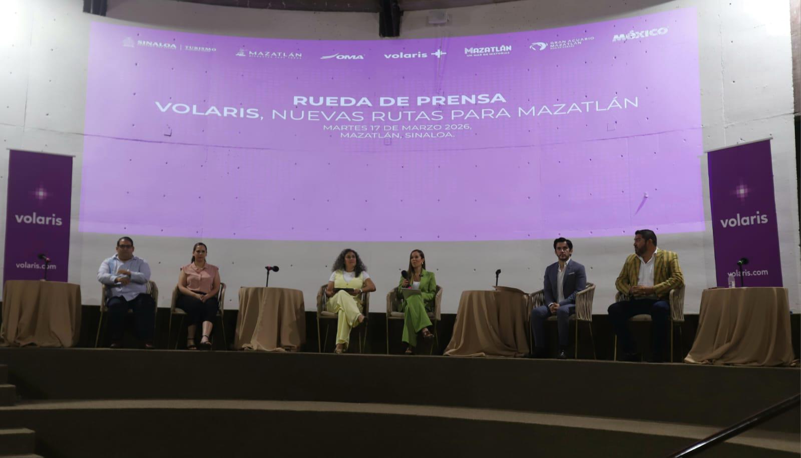 $!Anuncian nueva conectividad aérea de Mazatlán con Guadalajara y Querétaro a través de Volaris