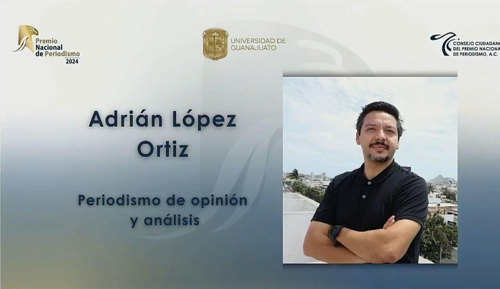 $!Reconoce Adrián López Ortiz labor de periodistas de a pie al recibir el Premio Nacional de Periodismo