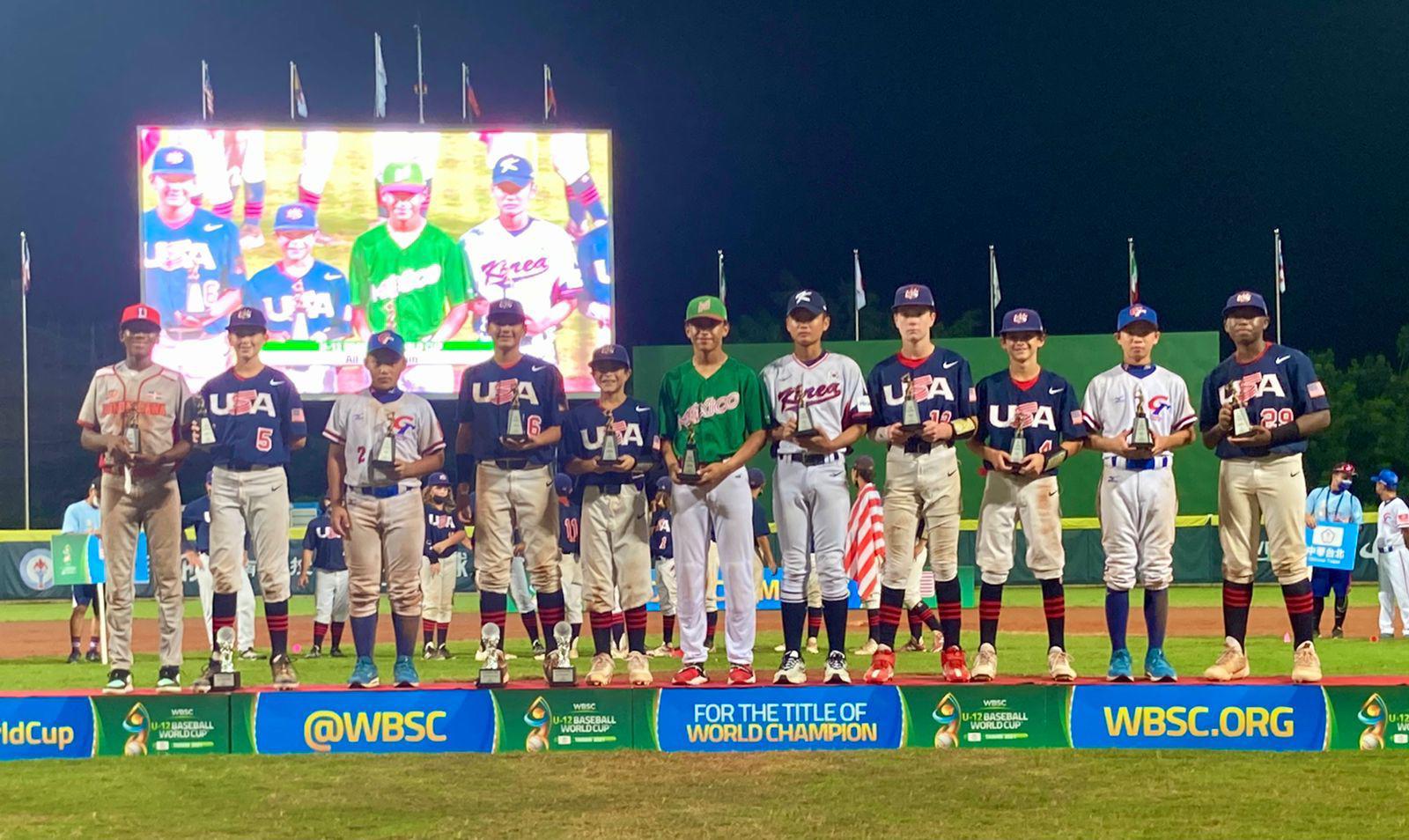 $!Culichi Ezequiel Rivera, en el Equipo Ideal del Mundial de Beisbol Sub 12