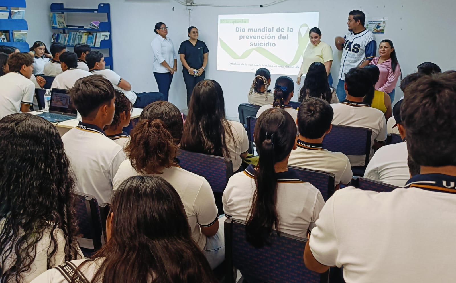 $!Preparatoria UAS extensión Los Pozos promueve la prevención del suicidio entre sus estudiantes