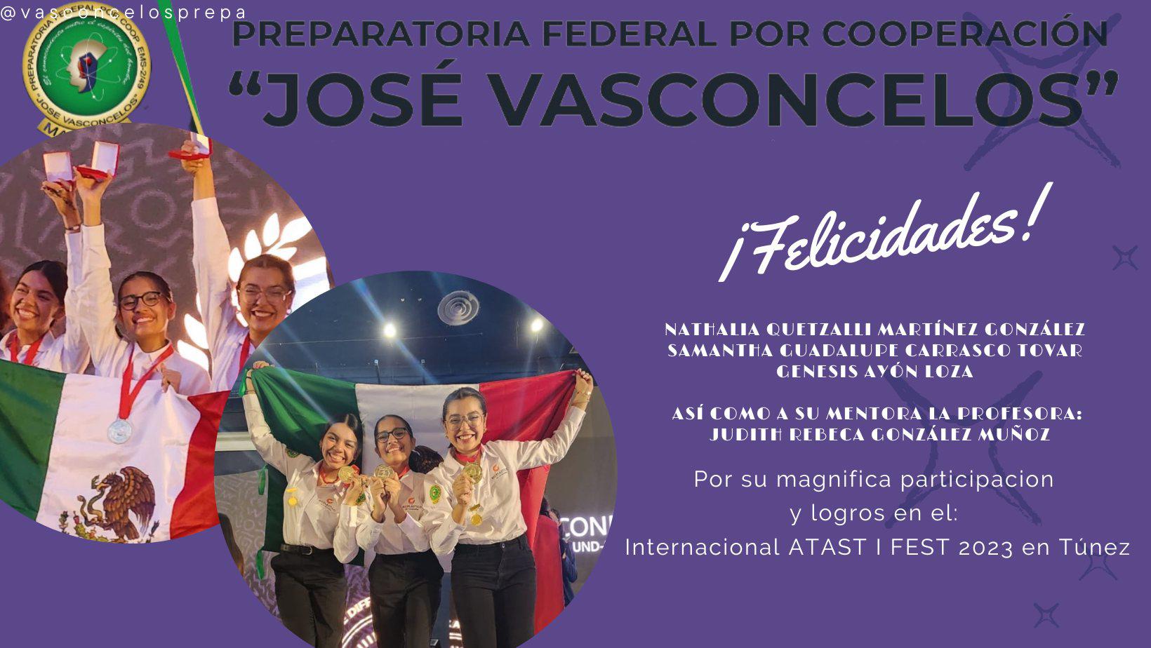 $!¡Orgullo porteño! Alumnas de Prepa Vasconcelos ganan oro en Túnez