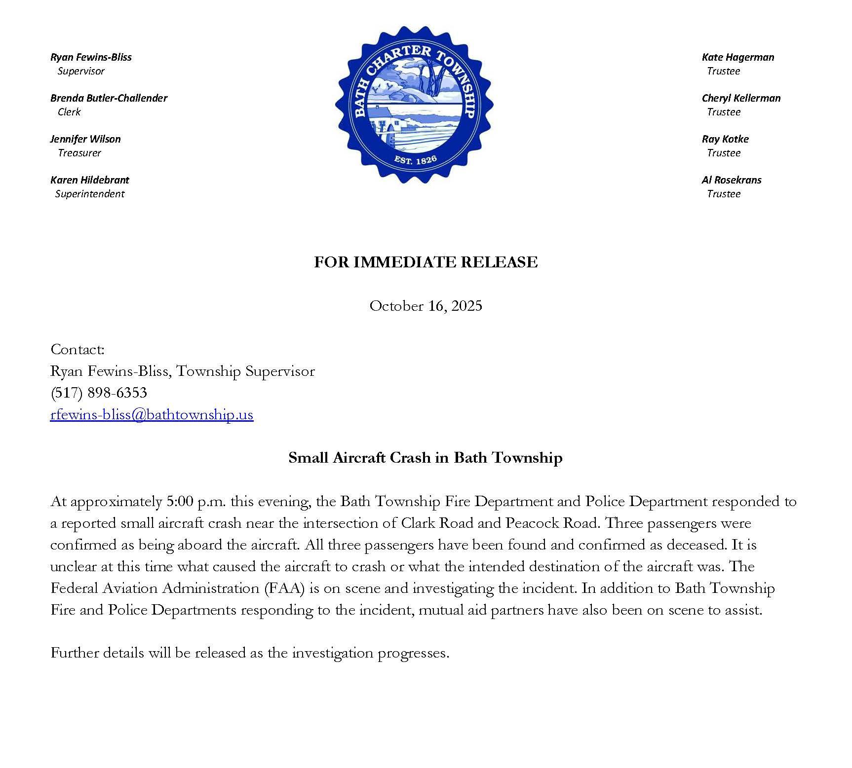 $!Tres mexicanos murieron en accidente de avión privado en Michigan, EU, confirma Relaciones Exteriores