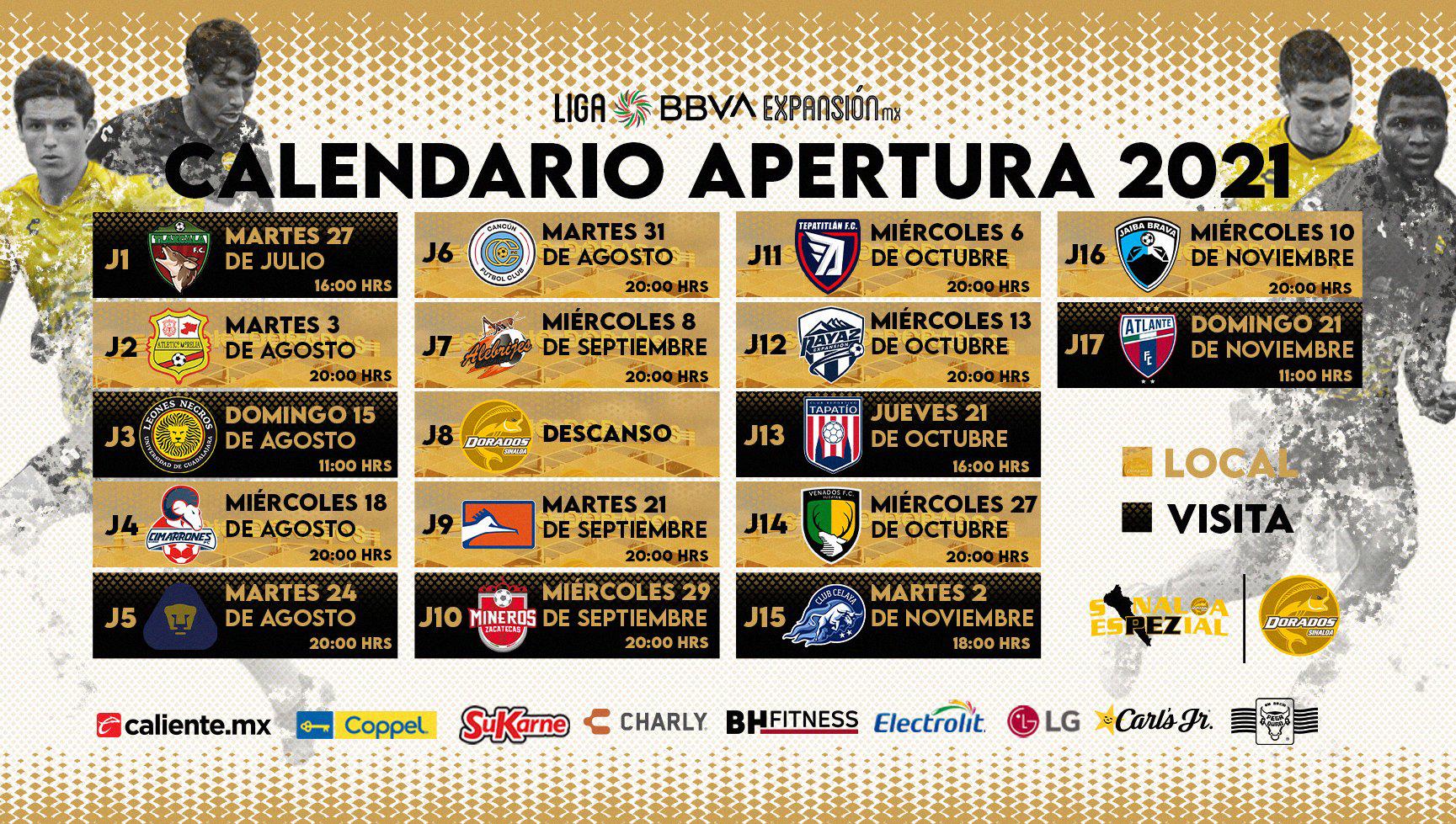 $!Dorados de Sinaloa arrancará el Apertura 2021 de visita en Tlaxcala