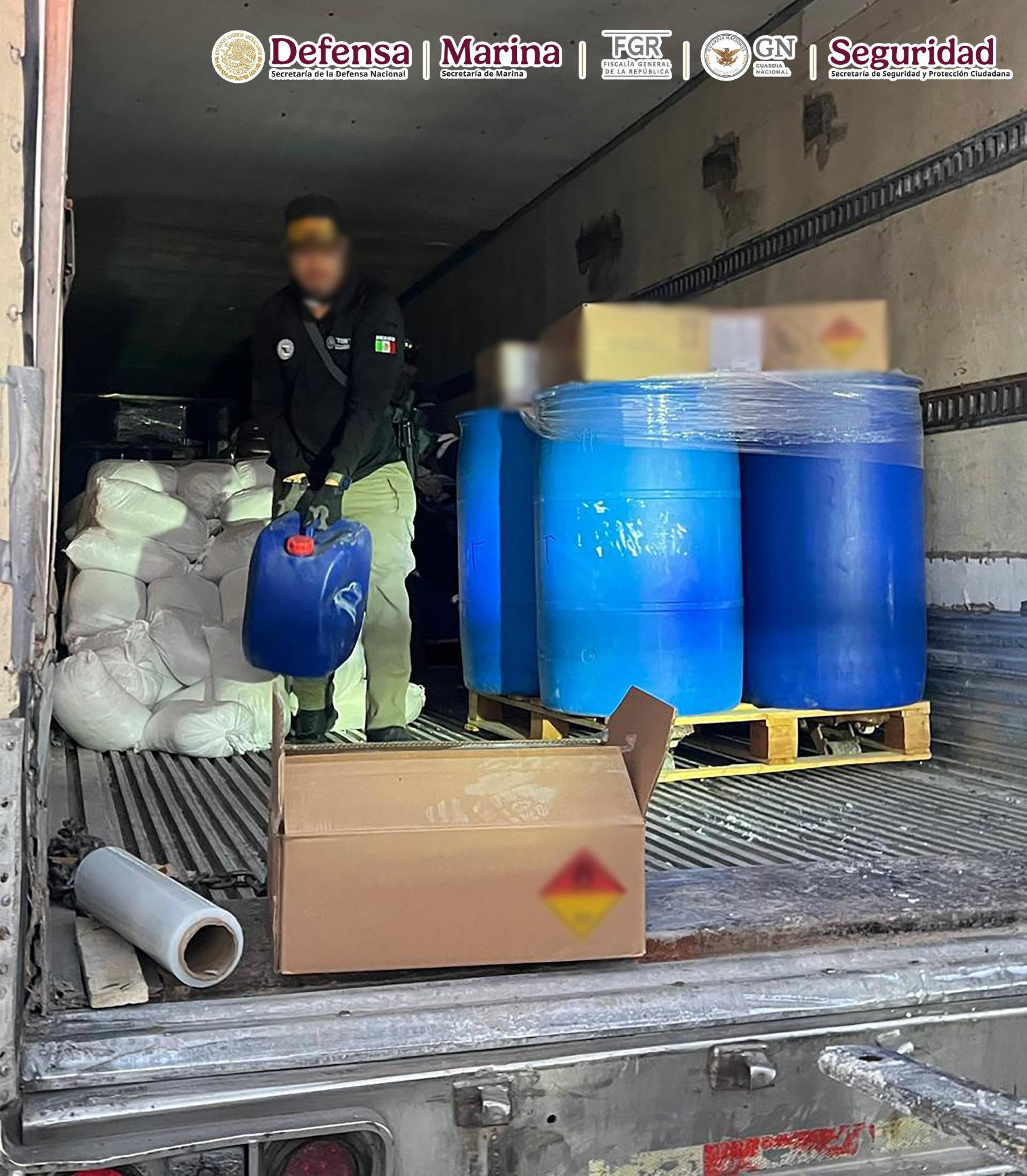 $!Decomisan más de 13 toneladas de precursores químicos en Durango