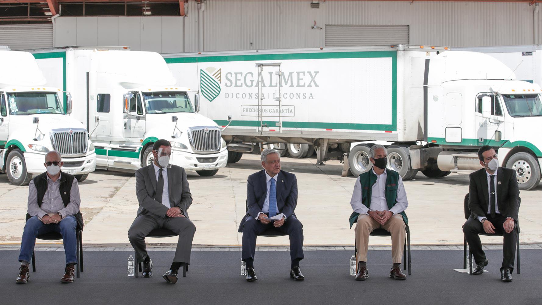 $!Centro de distribución de Segalmex en Zacatecas, donde estuvo el Presidente de México en 2020.