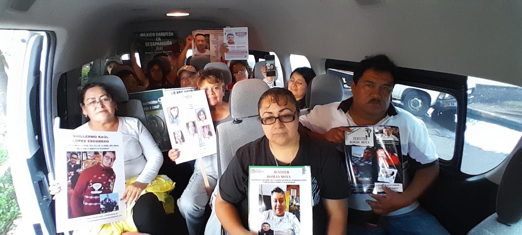 $!Las integrantes del colectivo Voz de los Desaparecidos viajaron ayer desde Puebla para sumarse a las manifestaciones en el marco del Mundial.