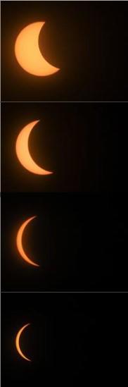 $!Secuencia del avance del eclipse.