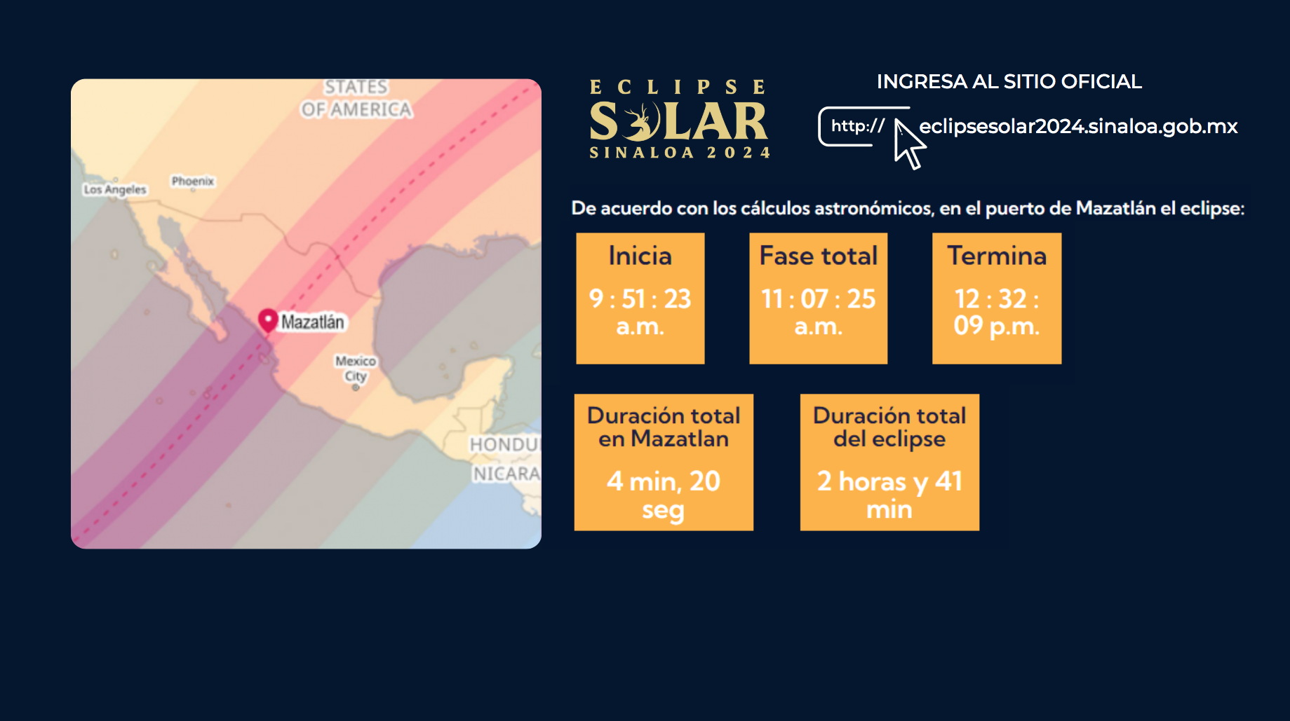 $!Con micrositio y visita de AMLO, Sinaloa se prepara para el eclipse solar