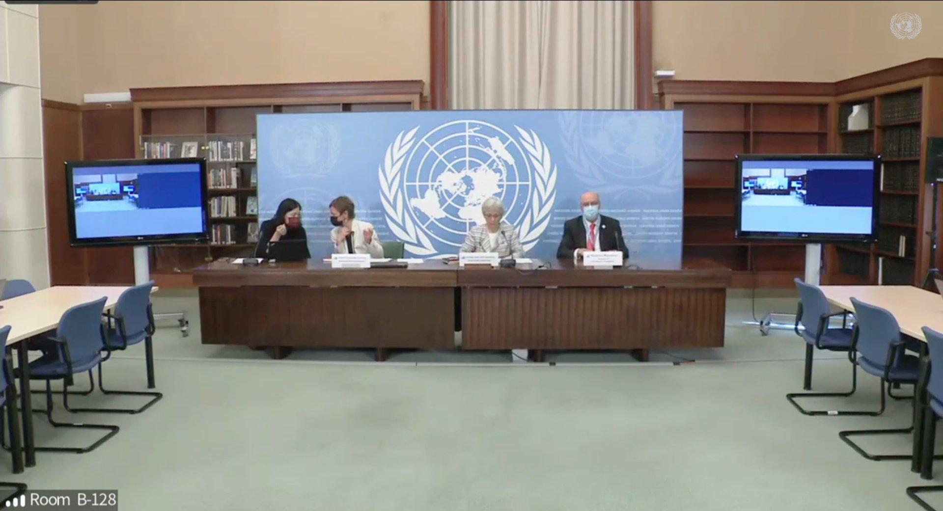 $!El Comité contra la Desaparición Forzada de Naciones Unidas (CED, por sus siglas en inglés) en conferencia de prensa desde Ginebra.