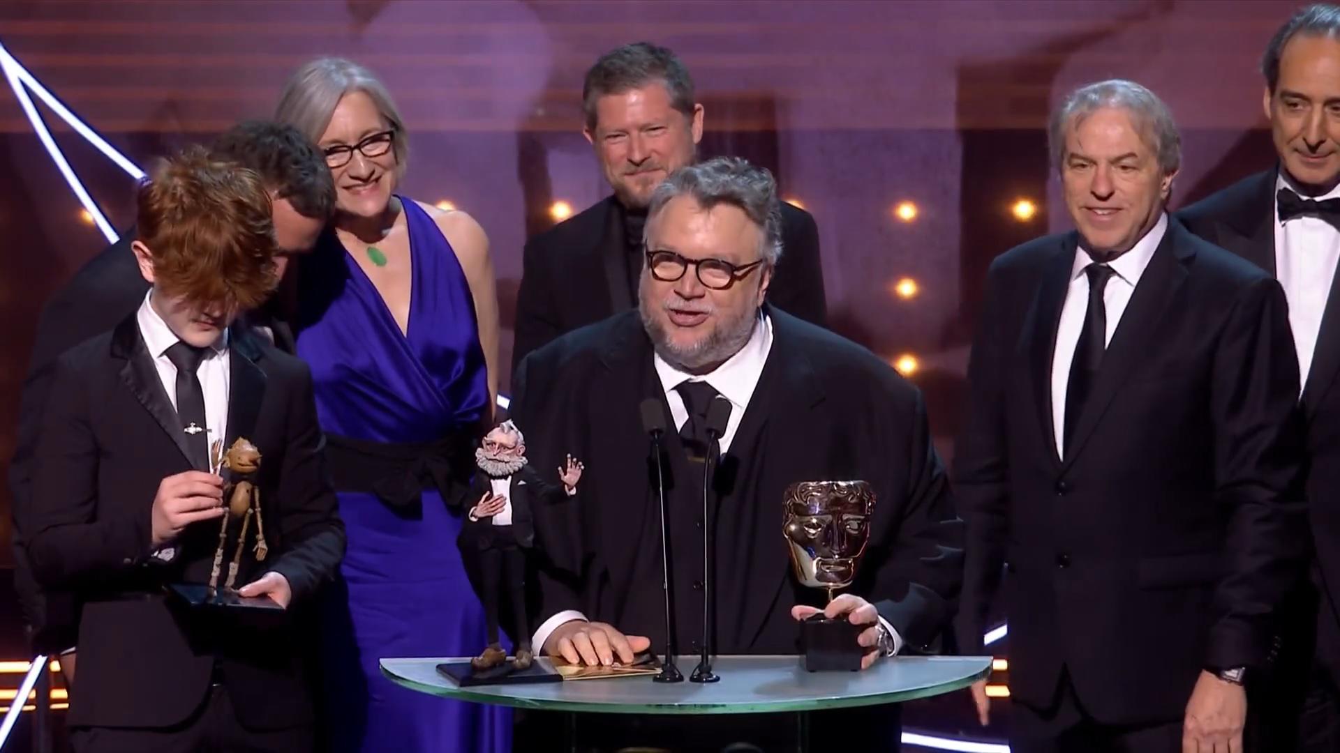 $!Guillermo del Toro ganó un Bafta como Mejor Película Animada por ‘Pinocho’.