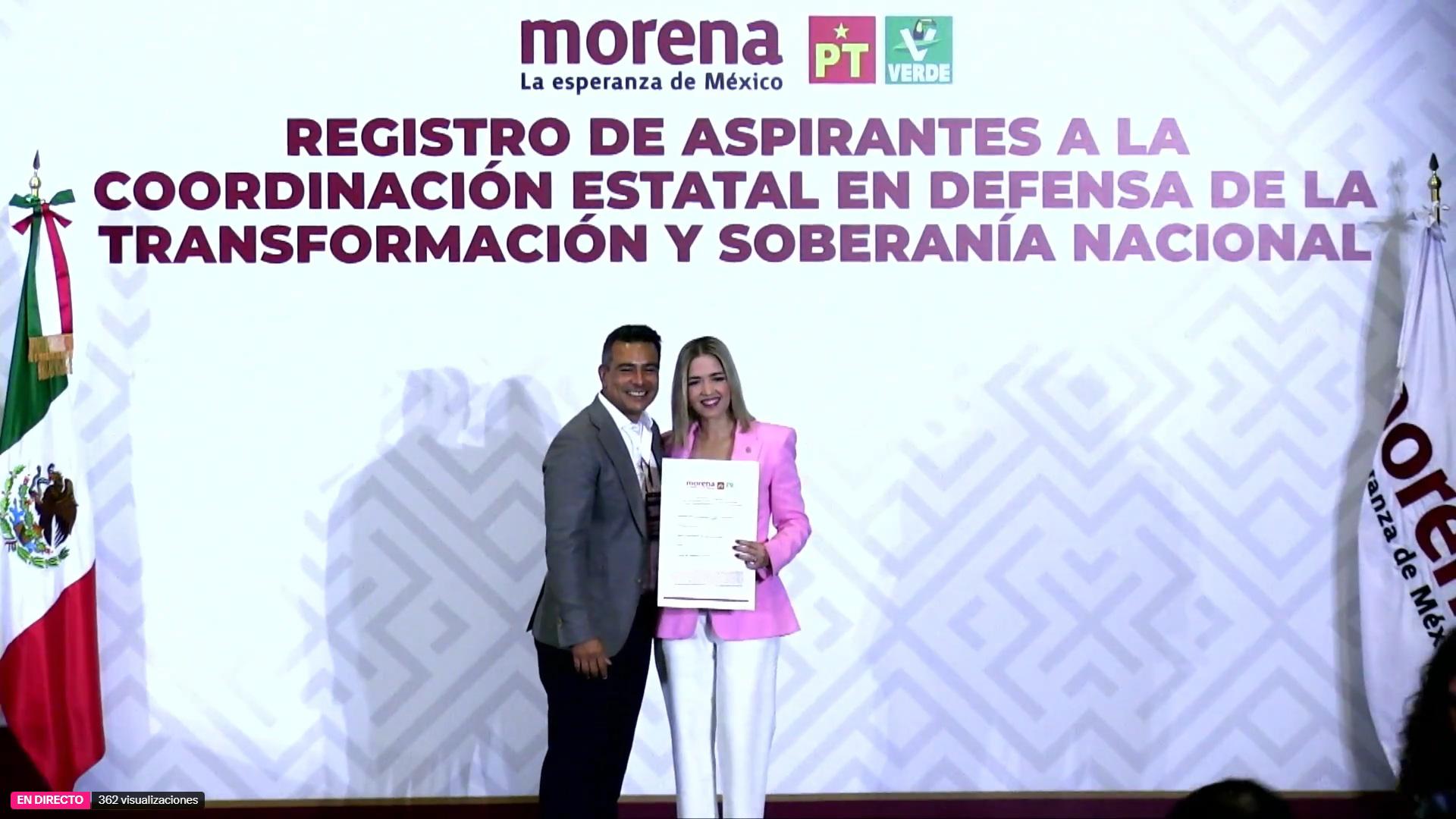 $!Estrella Palacios, primera Alcaldesa de Mazatlán, se inscribe en contienda de Morena por Sinaloa
