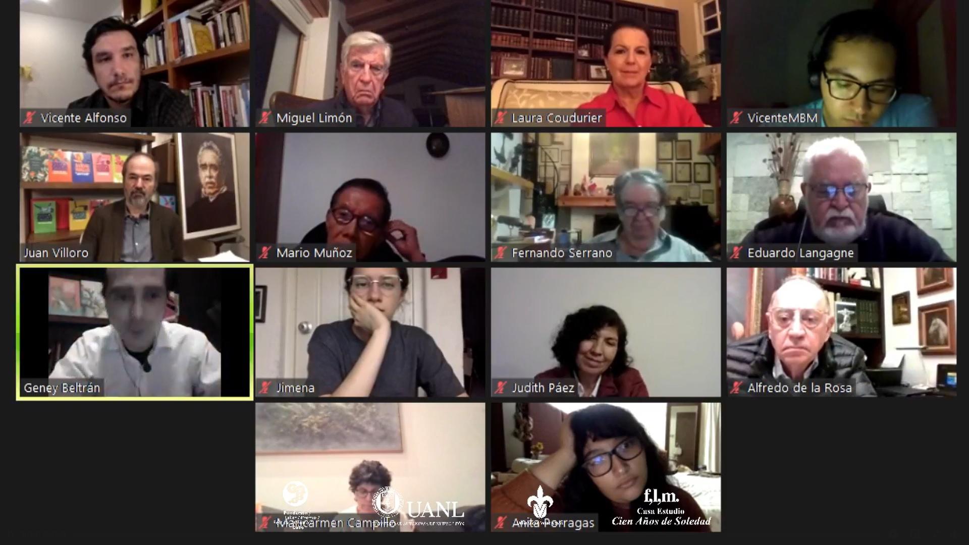 $!Algunos de los participantes que se conectan vía Zoom.