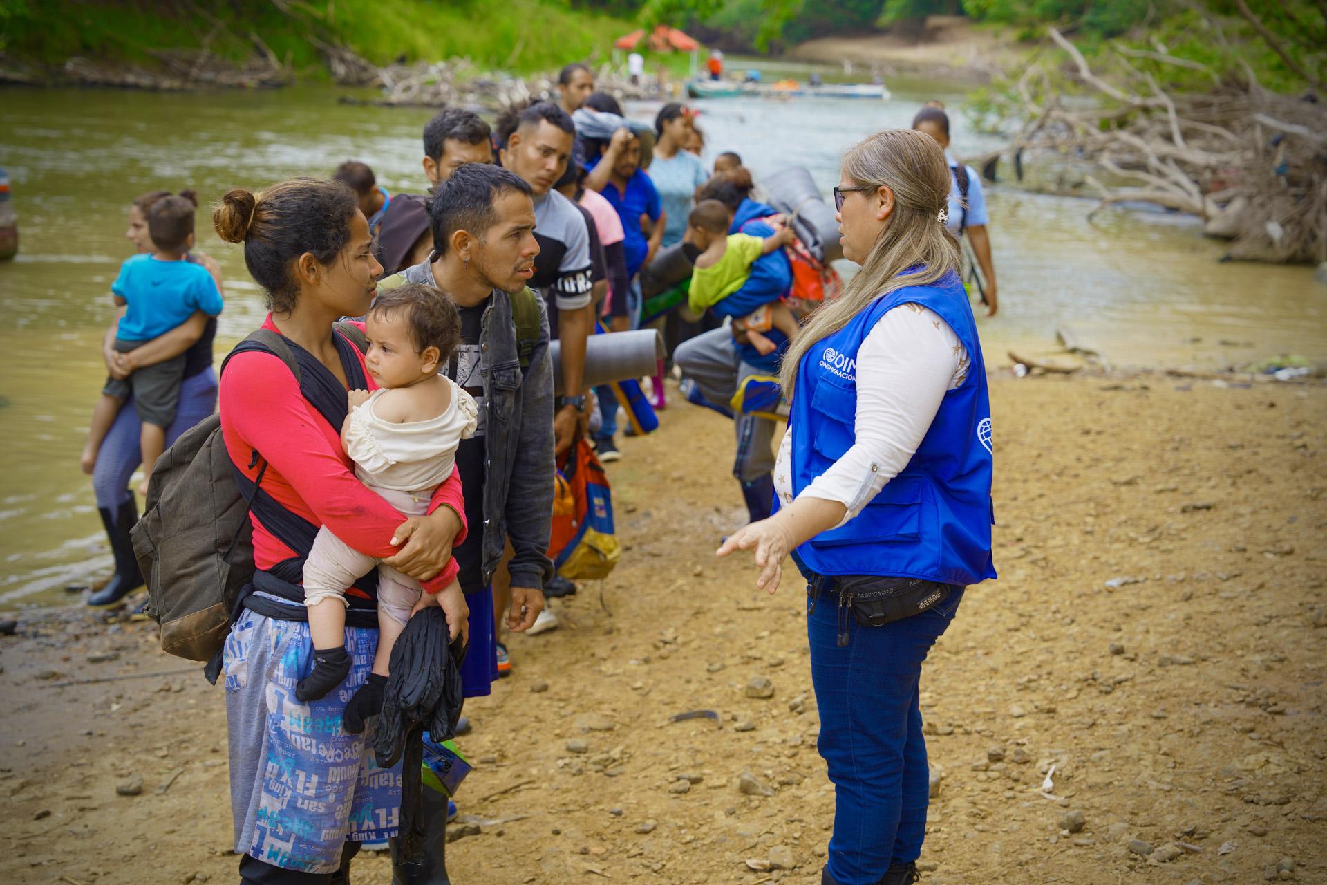 $!Migrants from all over the world arrive in lajas Blancas after crossing the Darien Gap. IOM Gema Cortes
