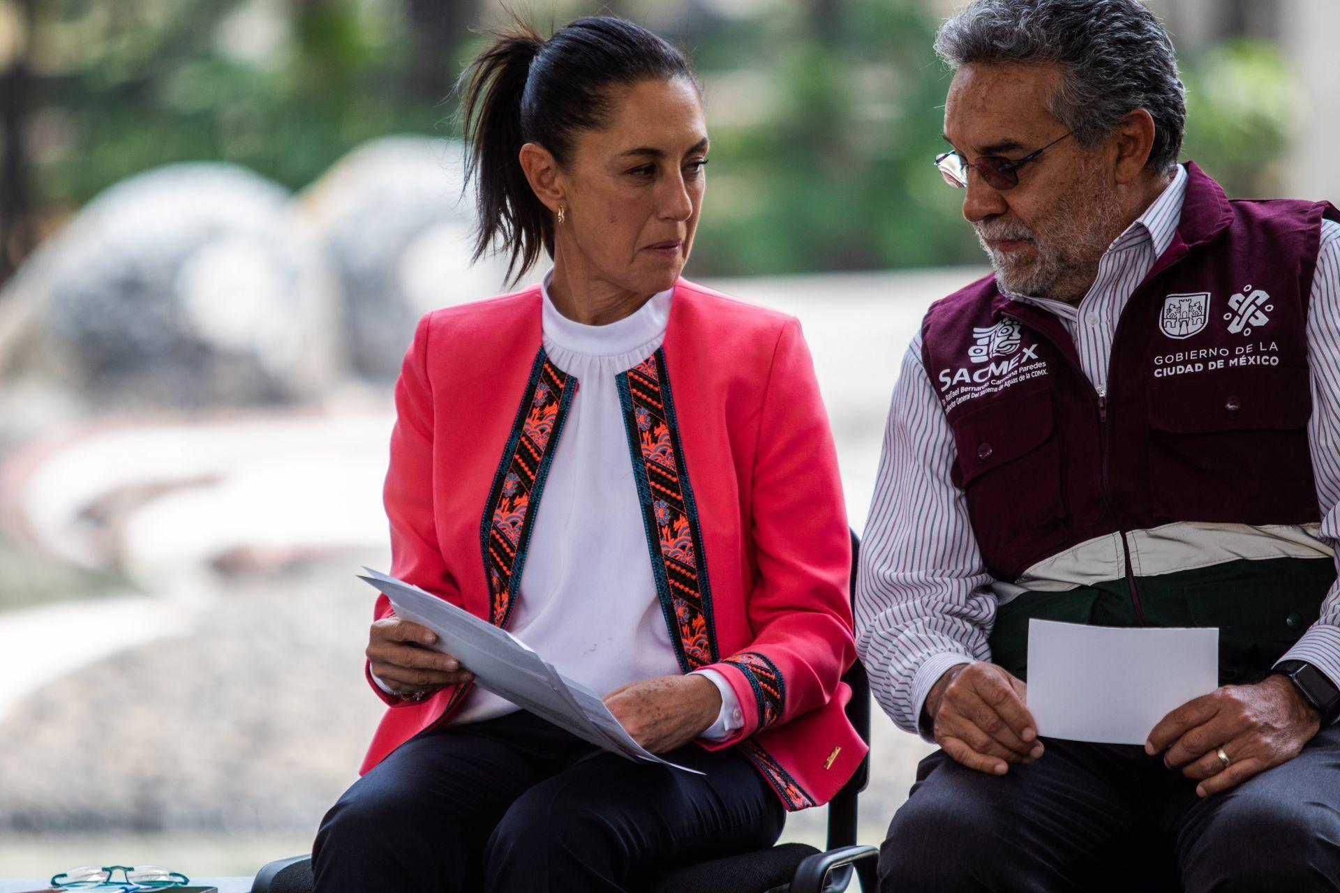 $!Claudia Sheibaum en la presentación de las Acciones de abastecimiento de Agua en la Ciudad de México realizada en el Cárcamo de Chapultepec.