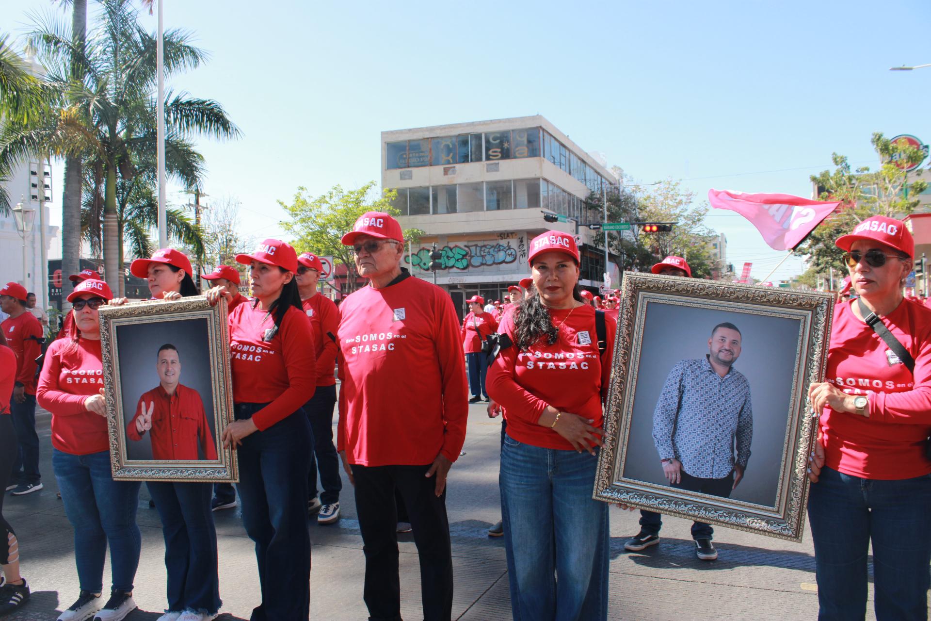 $!Marcha del Stasac arranca con luto por asesinato de su líder Homar Salas