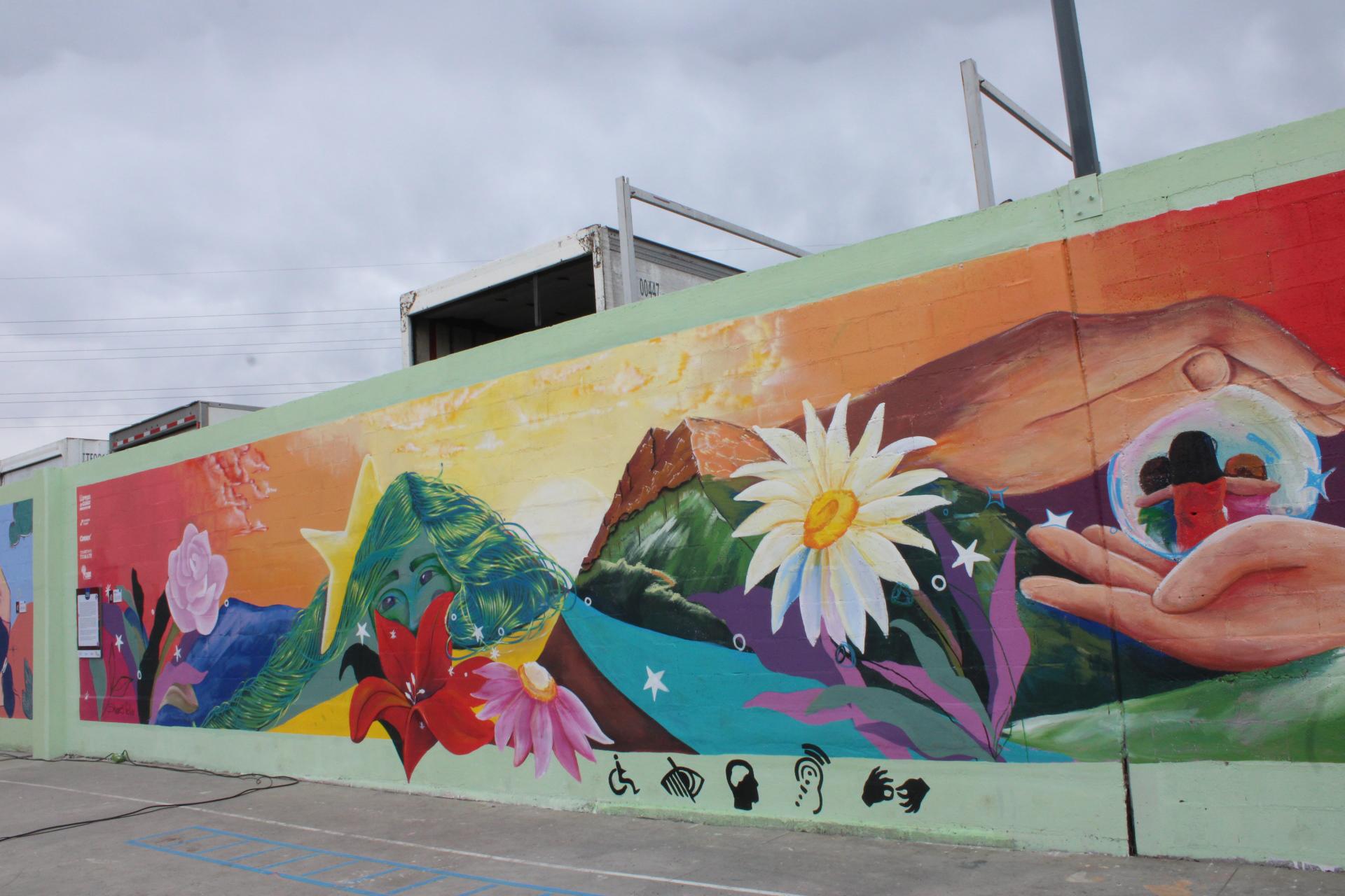 $!En la colonia Valle del Sol lucen algunos murales creador por artistas locales.