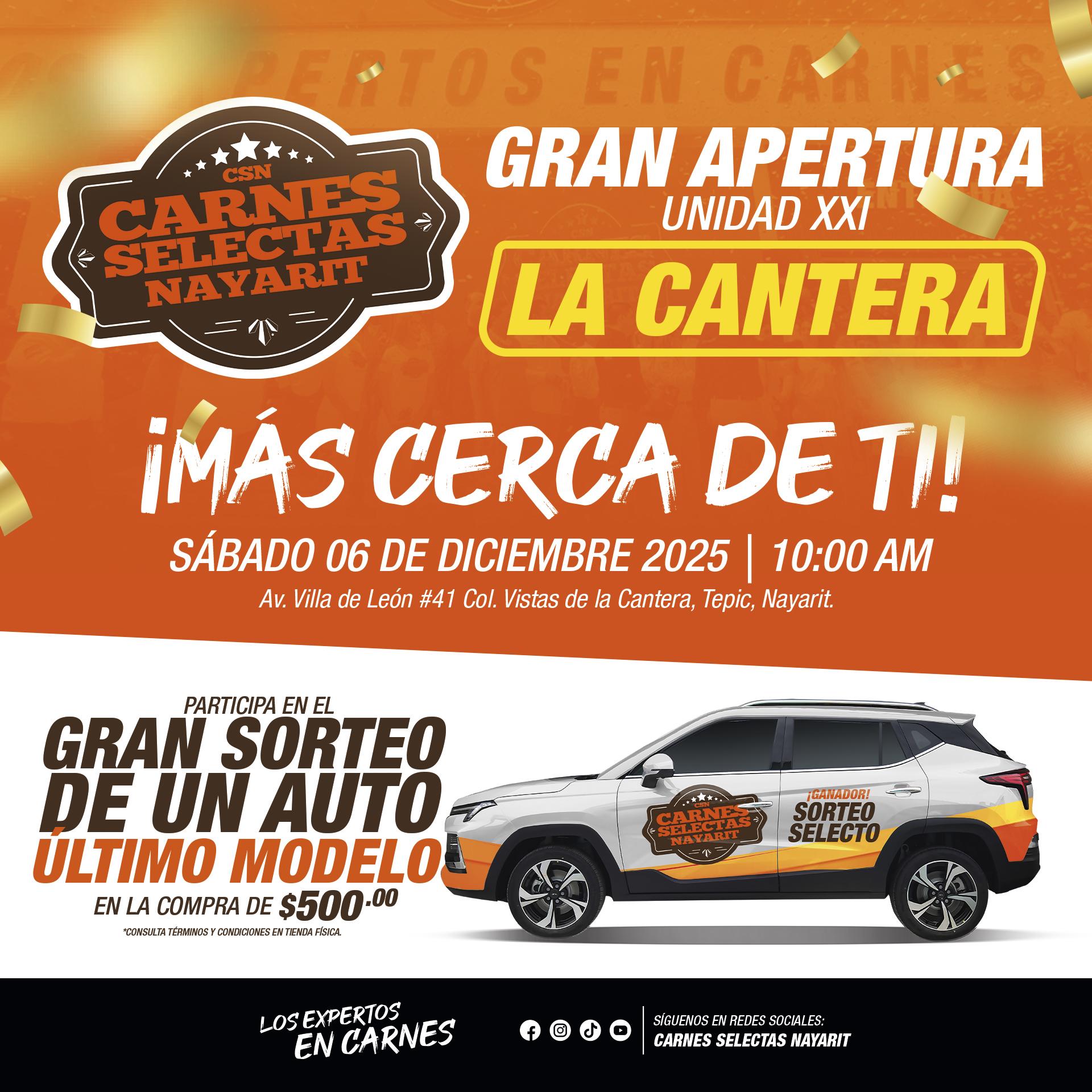 $!Carnes Selectas continúa su expansión e inaugurará su Sucursal 21 en Nayarit