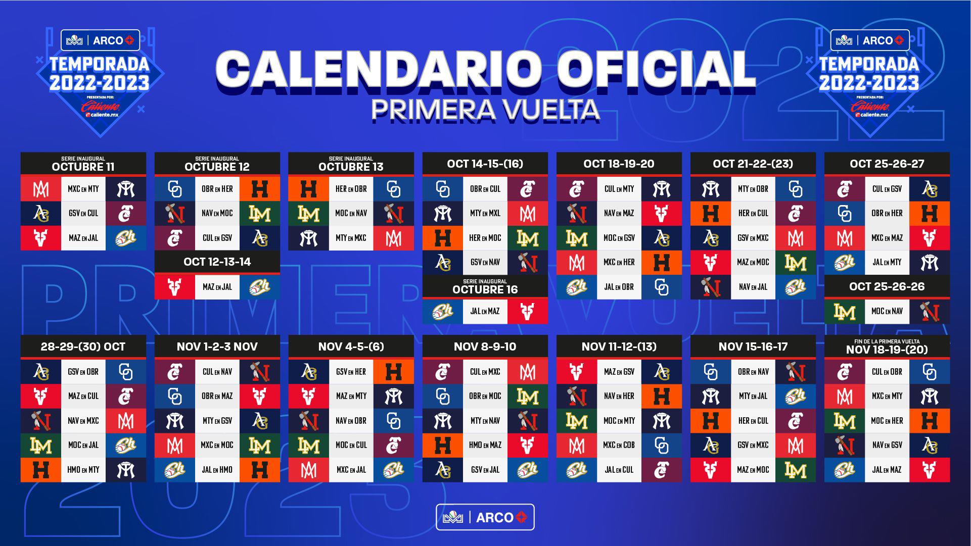 $!La Liga Mexicana del Pacífico destapa el calendario de la temporada 2022-2023