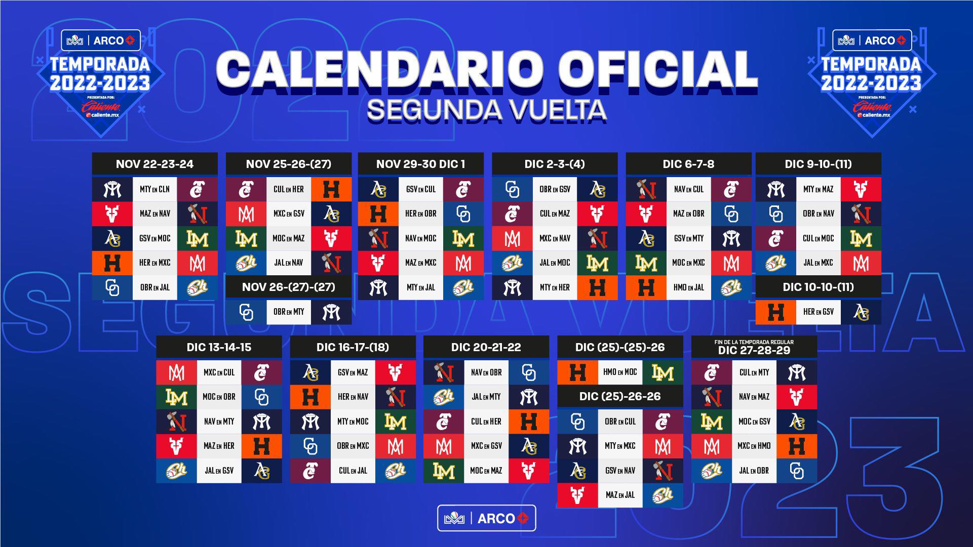$!La Liga Mexicana del Pacífico destapa el calendario de la temporada 2022-2023