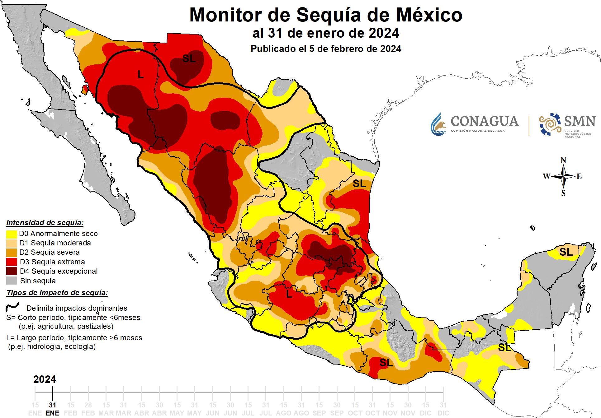$!Un 60% del territorio nacional está en condiciones de sequía: Conagua