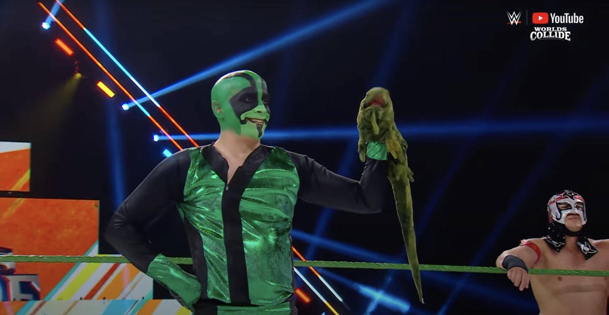 $!Mr. Iguana brilla en Worlds Collide con su estilo único