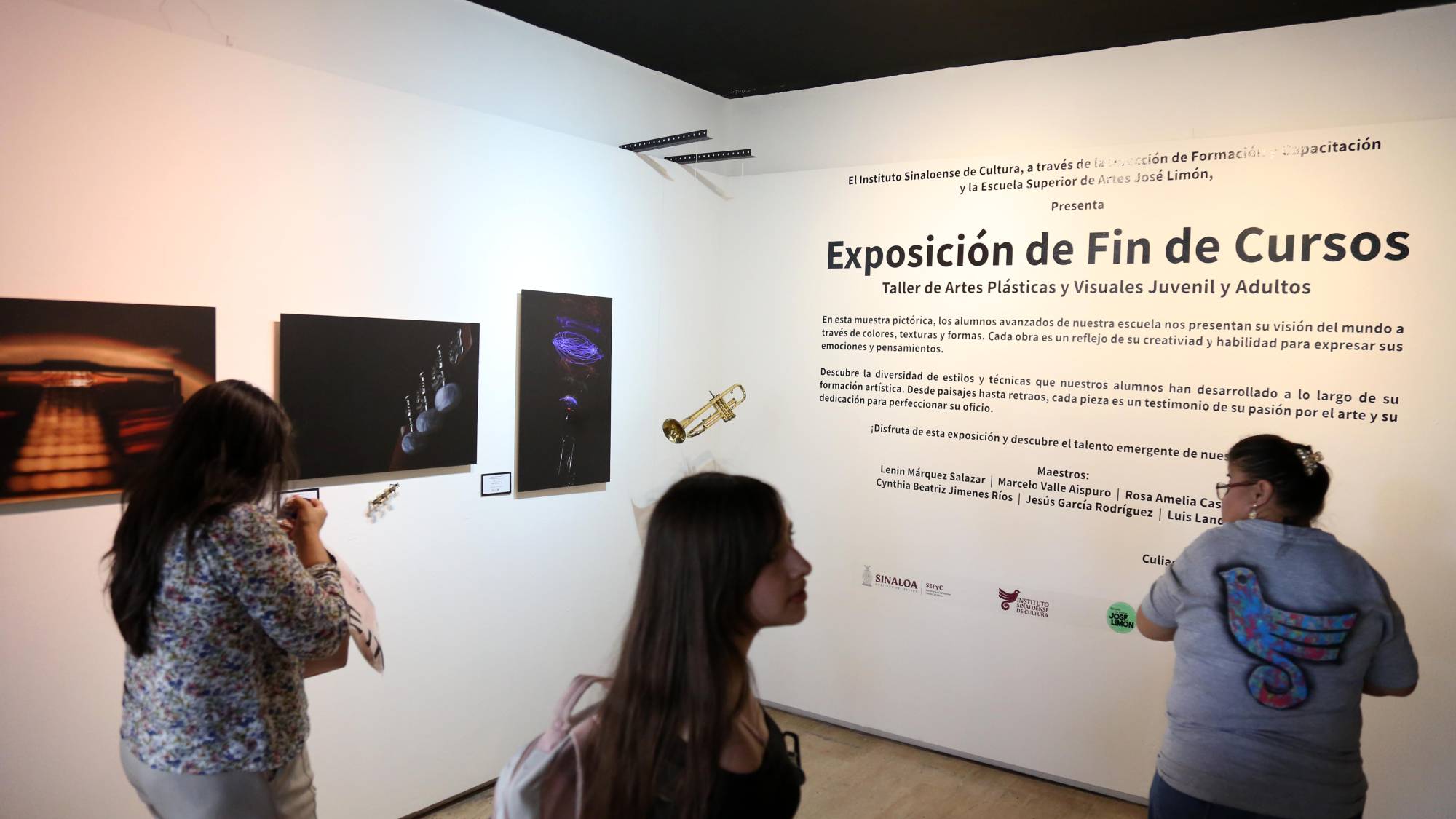 $!El Festival de Fin de Cursos de la Escuela Superior de Artes José Limón comienza con la exposición de trabajos de los diferentes talleres libres de artes visuales jóvenes y adultos.