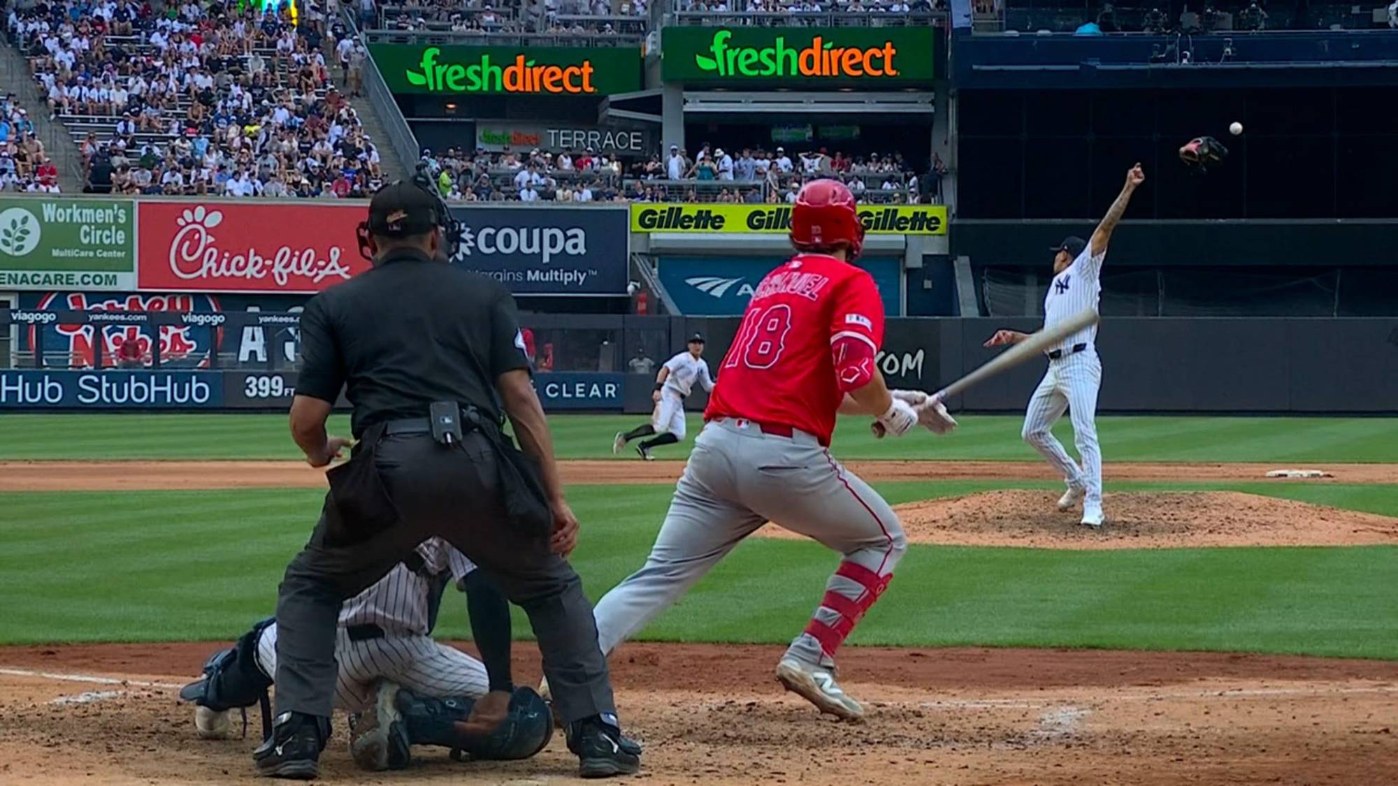 $!Bates de Yanquis despiertan para evitar ser barridos por Angelinos