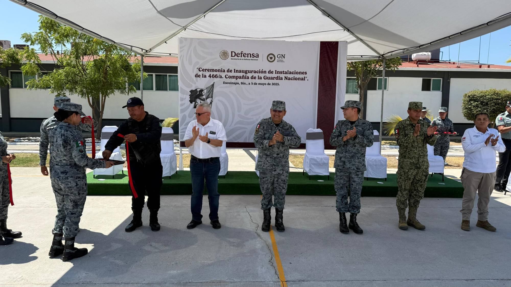 $!Inauguran base de la Guardia Nacional en Escuinapa; alojará a 120 elementos