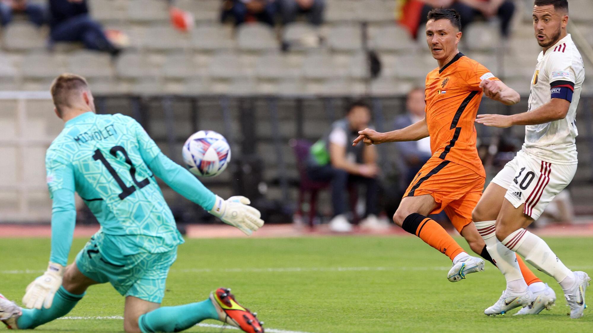 $!Holanda golea a Bélgica a domicilio en la Nations League; Dinamarca sorprende a Francia