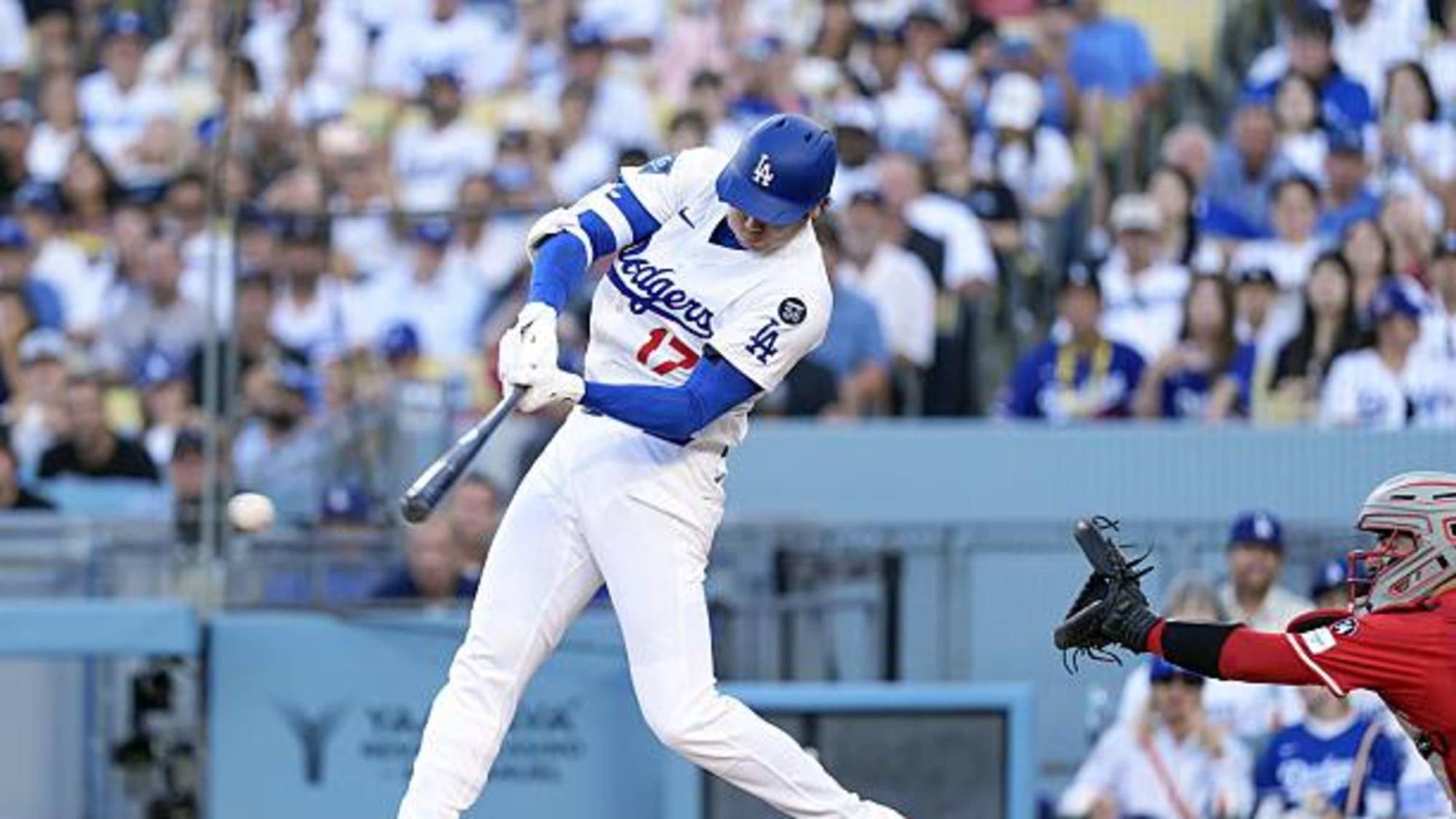 $!Ohtani suma 9 de los 19 ponches de Dodgers que impone récord del club y barre a Rojos