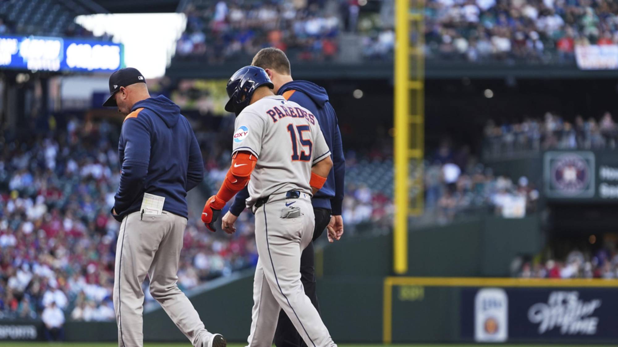 $!Isaac Paredes viajará a Florida para iniciar su rehabilitación