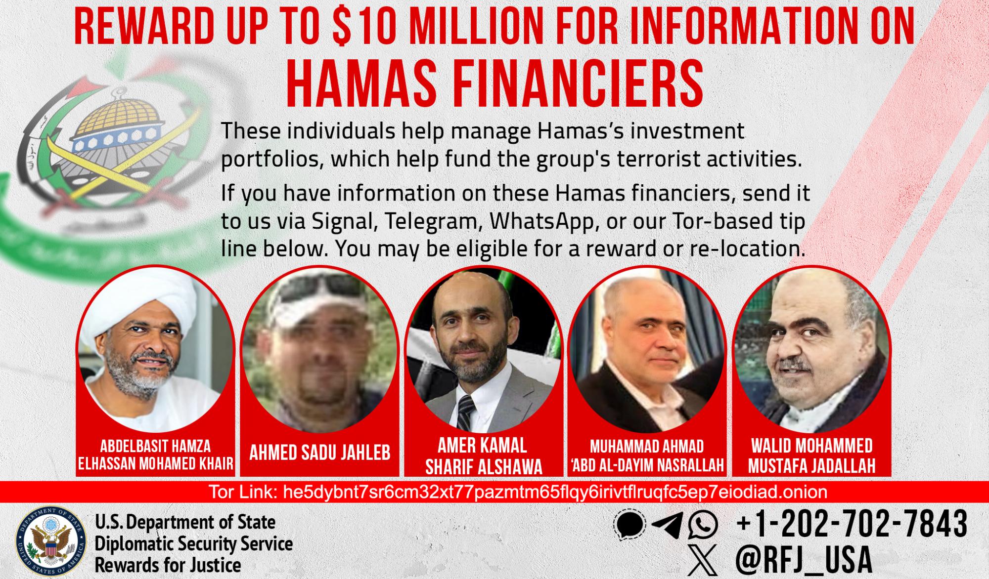 $!Lanza EU recompensa por información sobre las redes financieras de Hamás