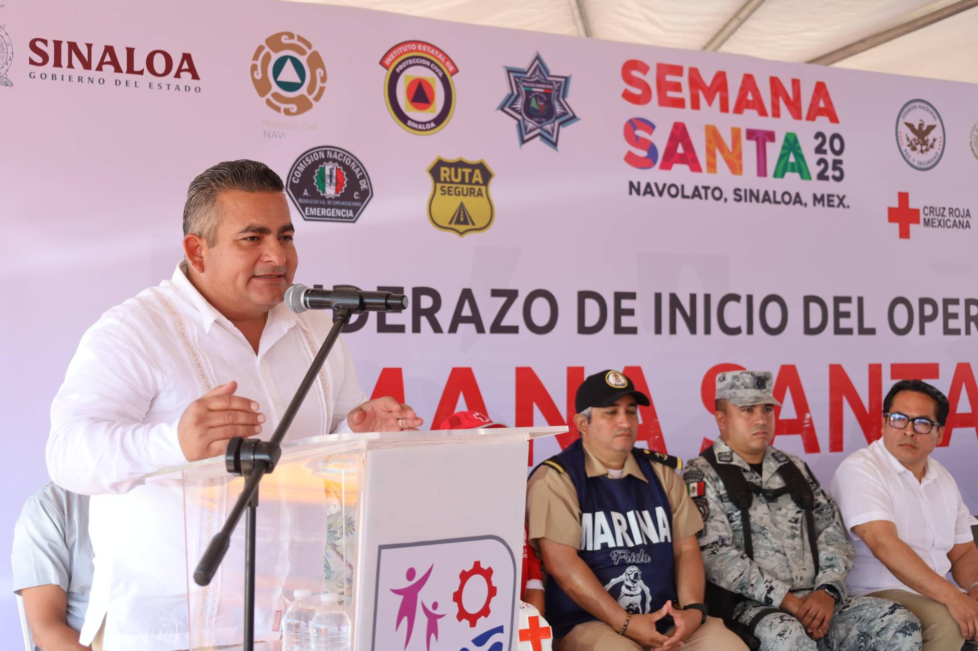 $!Dan banderazo de inicio al operativo de Semana Santa en Navolato