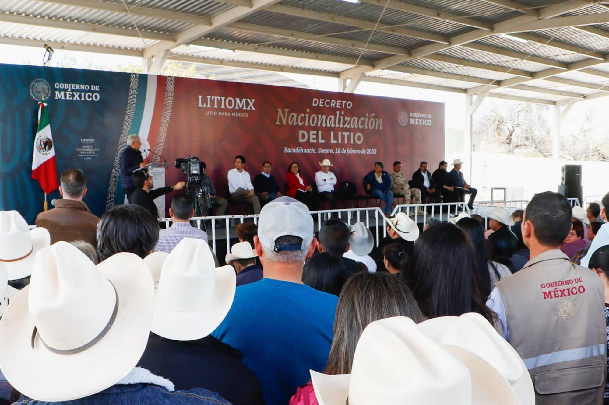 $!En Bacadéhuachi, Sonora, se firmó el decreto de creación de la Zona de Reserva Minera de Litio Li-MX, el 18 de febrero de 2023.